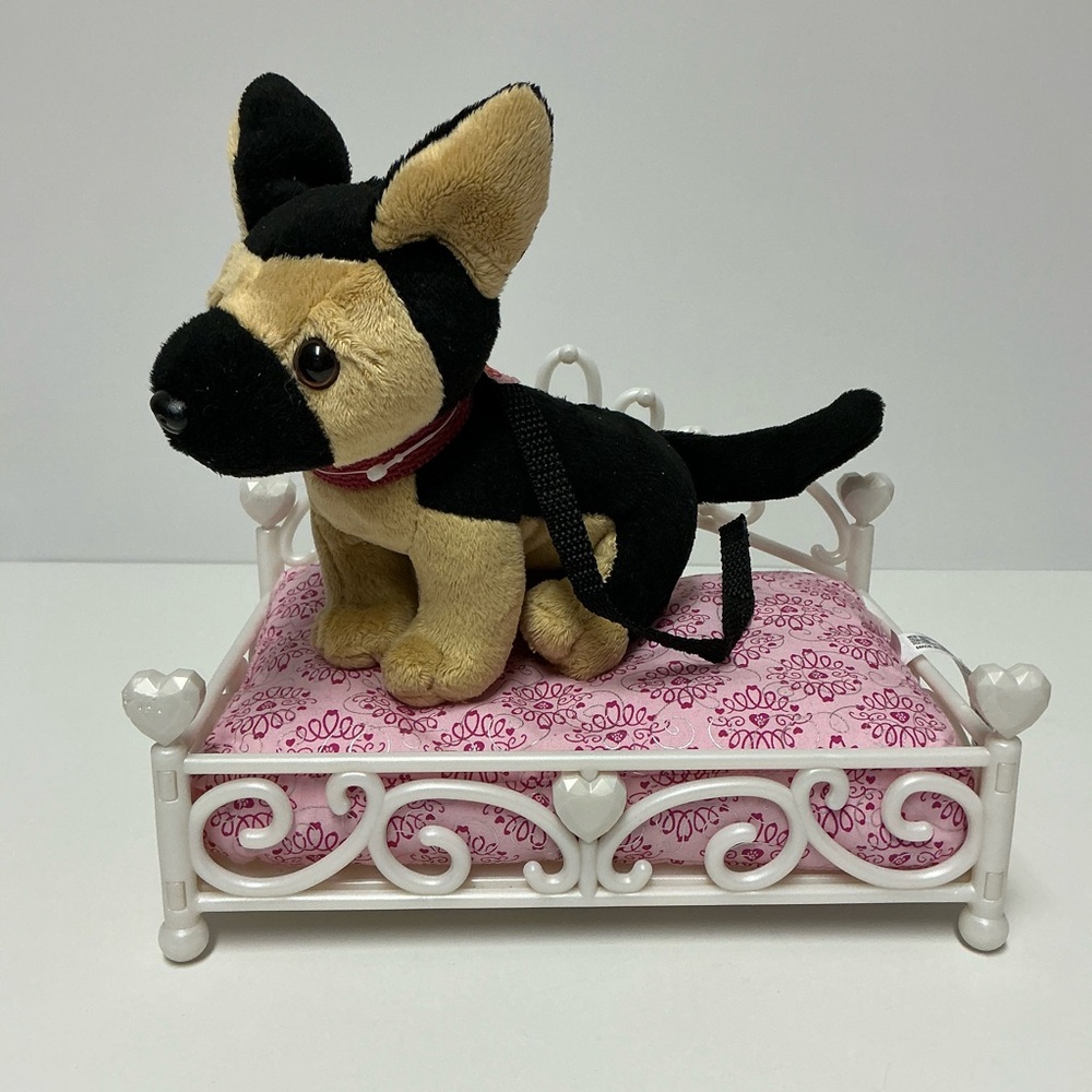 18" Doll Play Set- American Girl Pet Bed & Our Generation German Shepherd Dog